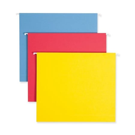Smead Smead, BOX BOTTOM HANGING FILE FOLDERS, LETTER SIZE, 1/5-CUT TAB, ASSORTED, 25PK 64264